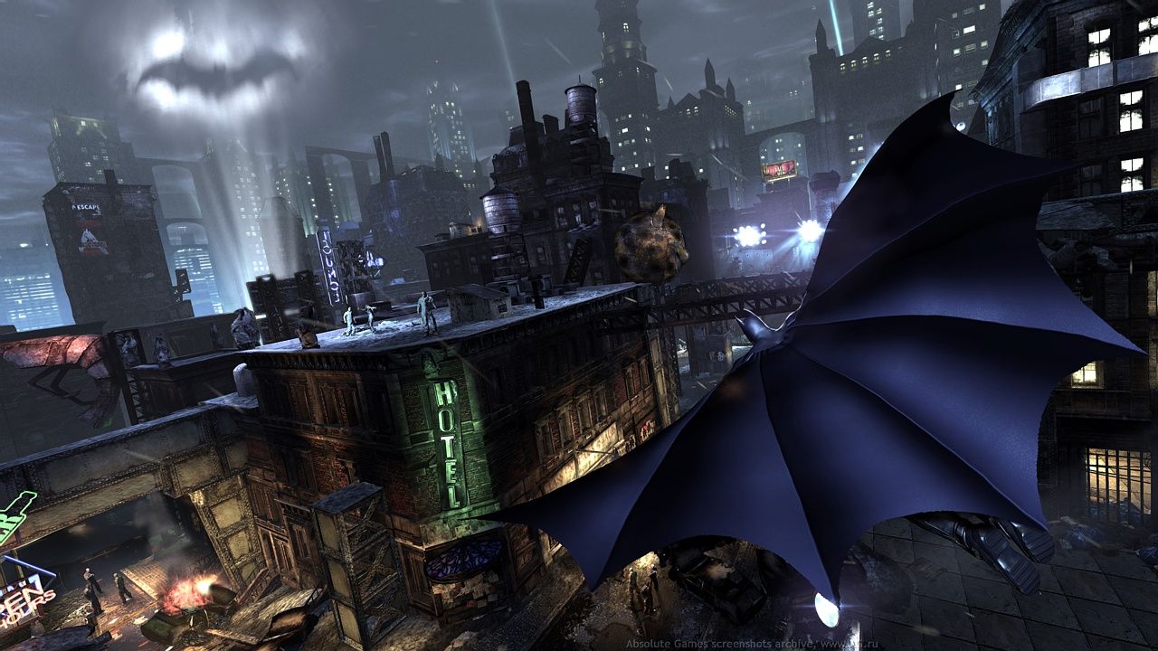 batman arkham city полёт